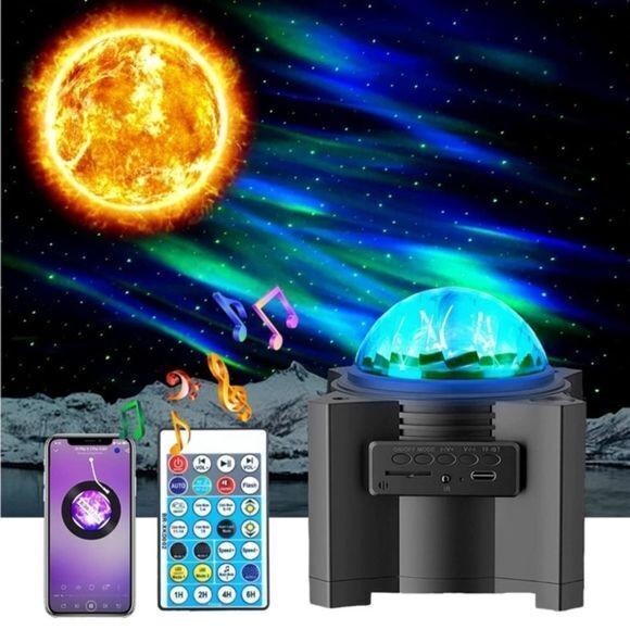 Galaxy Projector Northern Light Aurora Projector Bedroom Music Bluetooth Speaker - Picture 1 of 7